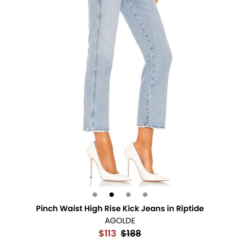 Agolde Riptide High Rise Jeans in Light Blue - Picture 3 of 8